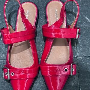 Madden Girl Vibrant Red Slingback Slippers